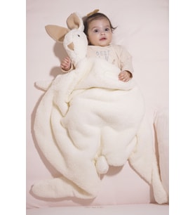 Sevimli Tavşancık Bebek Çocuk Battaniyesi Kışlık Peluş Welsoft Tavşan Batta