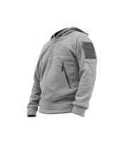 Genıus Store Erkek Polar Outdoor Kapüşonlu Kombat Tactical Cepli Polar (Gri)