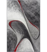 Eliana Home Baskılı, Yıkanabilir Kaymaz Taban Salon Halısı LNA1036 100x150 cm (Gri)