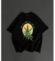Erkek Baskılı T-Shirt Kısa Kol Bisiklet Yaka Regular Fit Yazlık Tişört - SiyahSiyah