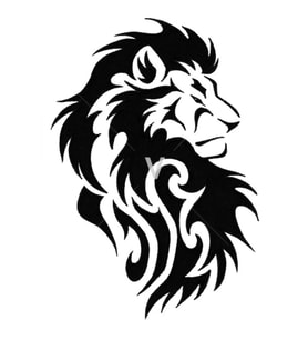 Aslan Başı Tasarım Oto Yakıt Depo Kapağı Sticker Siyah 15*10 Cm