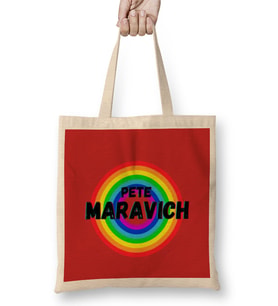Pete Maravich- Basketball gifts Vintage Retro Rainbow Quotes For BOYS AND Dad Bez Çanta Uzun Saplı