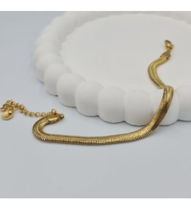 Gold Renk Balık Sırtı Model Bileklik