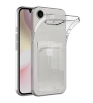 iPhone 16E Kılıf Kart Şeffaf Silikon - Şeffaf