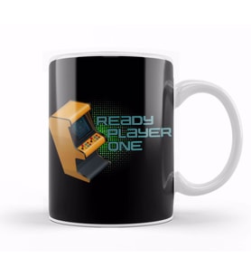 Ready Player One Retro Arcade Logo Kupa Bardak Porselen