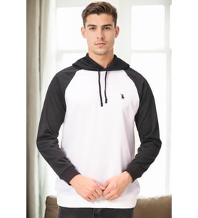 V9005 DEWBERRY ERKEK SWEATSHIRT-BEYAZ - LACİVERT