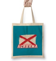 Alabama- Vintage Retro Style Art Bez Çanta Uzun Saplı