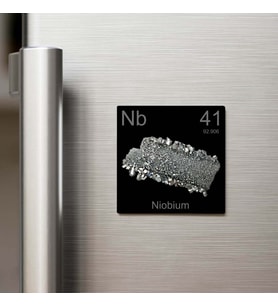 Niobium (Niyobyum) Elementi – Buzdolap Magneti – 9x9 cm