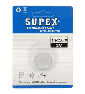 Supex CR2330 3 Volt Lityum Pil Tekli (Siyah)