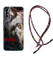 Tecno Spark 6 6 Go 8C 8 Pro 7 7 Pro Kılıf Boyun Asklı Rasta Silikon Wolf Eyes 1758