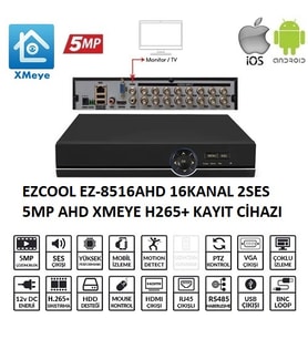 EZCOOL EZ-8516AHD 16KANAL 2SES 5MP 1HDD XMEYE XVR
