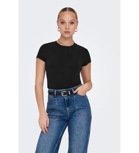 Only Elina Kadın Siyah Basic T-shirt - 15320229-B