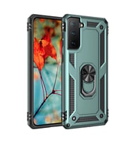 Galaxy S21 Kılıf Sofya Yüzüklü Kapak - Yeşil