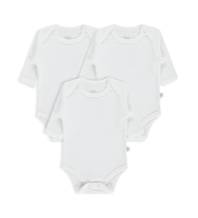 Civil Baby 3 lü Düz Uzun Kol Çıtçıtlı Badi - Beyaz