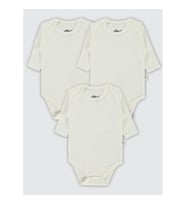 Civil Baby Bebek 3'lü Çıtçıtlı Badi 0-1 Ay Beyaz