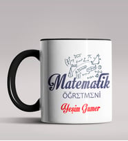 Kişiye Özel Matematik Öğretmeni Tasarımlı Siyah Renk Kupa 8 (Siyah)