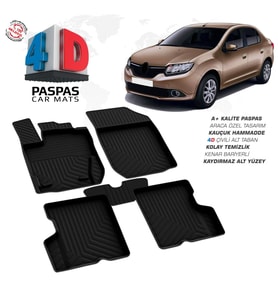 Renault Symbol 3 4D Araca Özel Havuzlu Kauçuk Paspas 2013 ve Üzeri