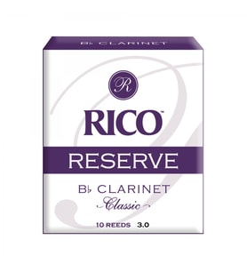 D'Addario RCT1030 Reserve Classic Bb Klarnet Kamışı No: 3.0 (Profesyonel) - 10'lu Paket  Zengin ve Karanlık Ton, Senfonik Performans Kalitesi