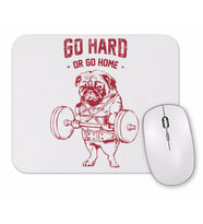 Pug Bodybuilder Sıkı Çalış Yada Git Pug Köpek Pug Mouse Pad