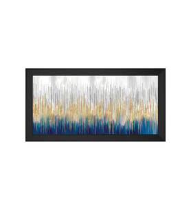 Soyut Şekiller Motifli Kanvas Tablo 80 x 110 cm Siyah Çerçeve