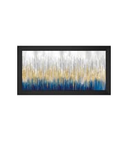 Soyut Şekiller Motifli Kanvas Tablo 80 x 110 cm Siyah Çerçeve