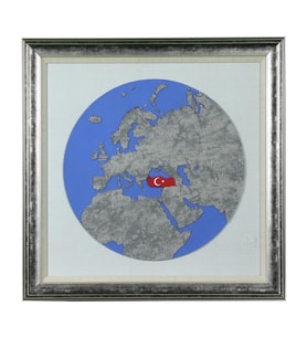 e38 EL İŞÇİLİĞİ APLİKE TABLO 72 x 72 cm - 6091