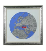 e38 EL İŞÇİLİĞİ APLİKE TABLO 72 x 72 cm - 6091
