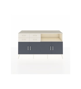 Kronos Konsol 4 Raflı 4 Çekmeceli 4 Kapaklı 176x59x99 Aytaşı-Antrasit/Aytaşı