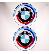 Grippatch BMW 5x5 cm Premium Damla Logo – 2’li Poliüretan 3D Logo-Amblem Seti