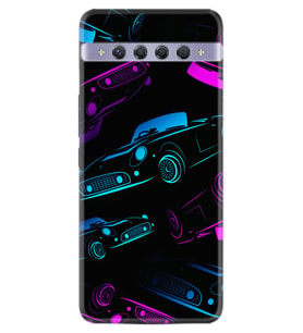 TCL 10 Plus Kılıf Silikon Desen Cars Neon 1618