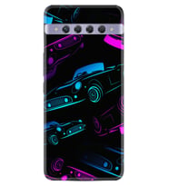 TCL 10 Plus Kılıf Silikon Desen Cars Neon 1618