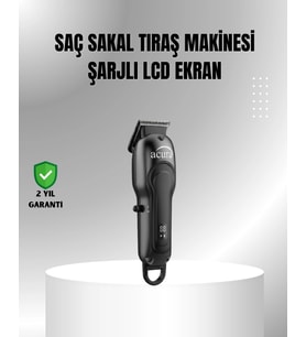 7000 Rpm Güçlü Motorlu Lcd Göstergeli Şarjlı Tıraş Makinesi