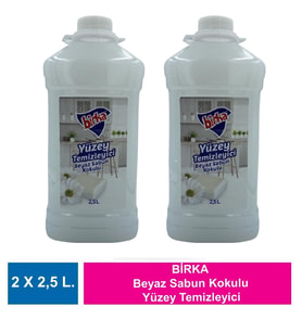 Birka Beyaz Sabun Kokulu Yüzey Temizleyici 2 Adet X 2,5 L.