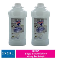 Birka Beyaz Sabun Kokulu Yüzey Temizleyici 2 Adet X 2,5 L.