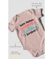 Yengeye Özel Kısa Kollu Bebek Body %100 Pamuk