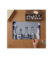 Şah - Mat - Satranç Tasarımı 240 parça Ahşap Puzzle Ahşap Kutuda MP04691