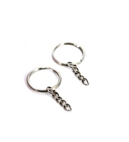 Anahtarlık Halkası Zincirli  4 CM (50 Adet)  Gümüş
