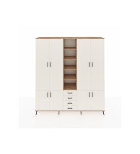 Hyperion Dolap 17 Raflı 4 Çekmeceli 8 Kapaklı 220x44x243 Çam-Aytaşı/Aytaşı