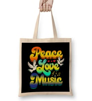 Peace Love Music Rave Festival Musical Hippie Bez Çanta Uzun Saplı