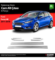Ford Focus 3 HB Krom Cam Çıtası 8 Prç 2011-2018