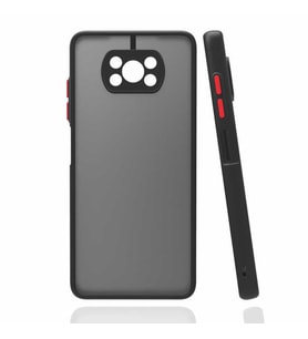 Xiaomi Poco X3 Kılıf Kamera Korumalı Mat Kapak (Siyah)