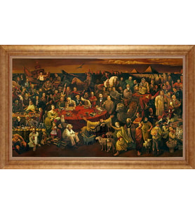 ALTIN ÇERÇEVELİ PASPARTULU TABLO CR1198