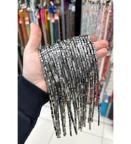 Hematit Taşı Küp Kesim Antik Gümüş 4x4mm Doğal Taş Dizi