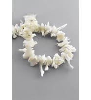 Sedef Doğal Taş Parlak Beyaz Amorf Kesim 30x5mm Dizi [AA]