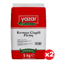 Yazar Kırmızı Çizgili Yerli Pirinç (Ata Tohumu)  5 Kg x 2 Paket