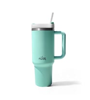 Any Morning Vaha 1200 ml Termos Mug, 3 Kademeli Çevirmeli  Kapak, Açık Somon SI2440217 (Su Yeşili)