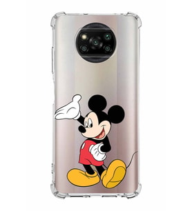 Xiaomi Poco X3 NFC Köşe Korumalı Antişok Kapak Mickey Mouse Tasarımlı Şeffaf  Kılıf
