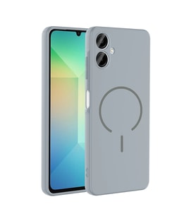 Samsung Galaxy A06 Kılıf Yumuşak Dokulu M-safe Şarj Özellikli Meta Kapak