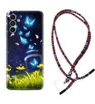Samsung A23 A31 A32 A50 A51 A52 A53 A70 Kılıf Boyun Asklı Rasta Silikon Neon Butterflys 1309