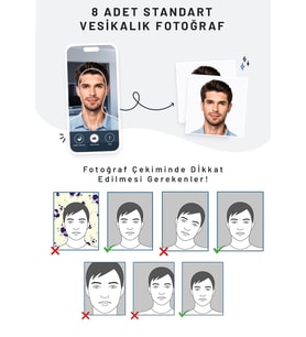 8 Adet Biometrik&Vesikalık Fotoğraf